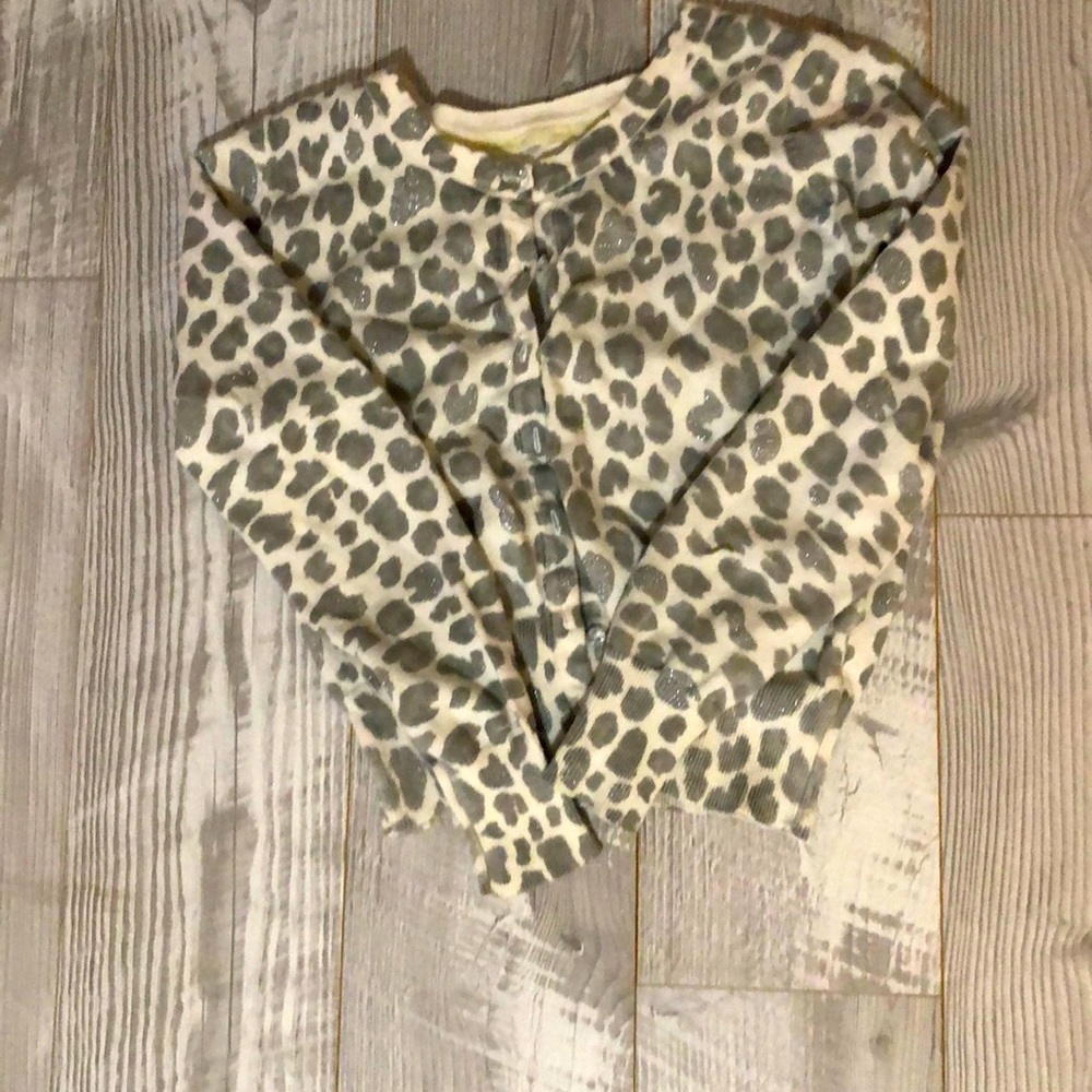 Cheetah print sweater with glitter